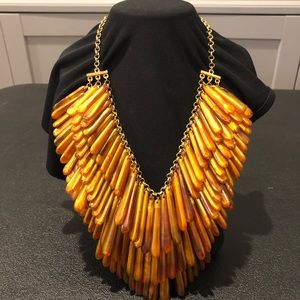 Joan Rivers vintage amber colored necklace